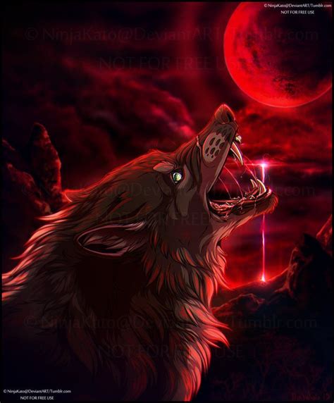 Anime Wolf Demon Shadows Anime Manga Animecosplay Wolf Painting