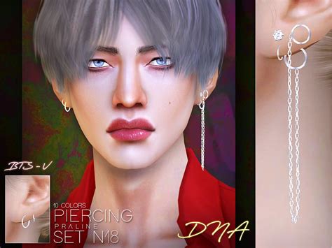 Sims 4 Ccs The Best Piercing Set N18 By Pralinesims