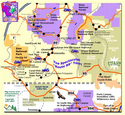 Zion National Park Tourist Map Zion National Park • Mappery