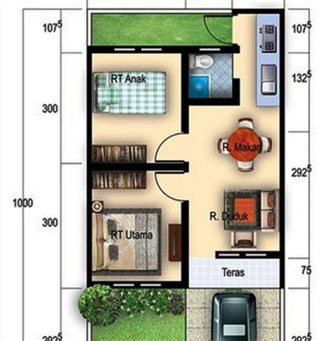 Desain rumah type 30 60 hook denah rumah via denahrumah3kamar.download. Denah Rumah Minimalis Type 36 60 - Content