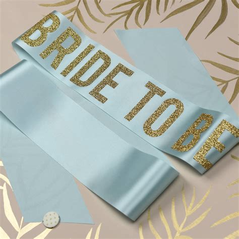Glitter Print Ribbon Bride To Be Bold Sash By Oh Squirrel