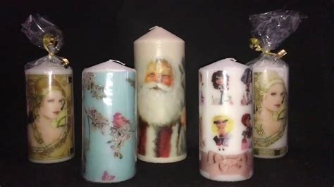 How To Make Decoupage Candles Using Own Image Decoupage Candles