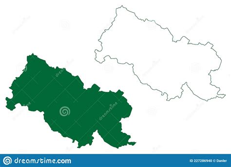 Kasganj District Uttar Pradesh State Republic Of India Map Vector