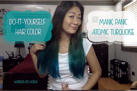 Can manic panic dye lighten your hair? Manic Panic Atomic Turquoise DIY Hair Color on Black Hair ...