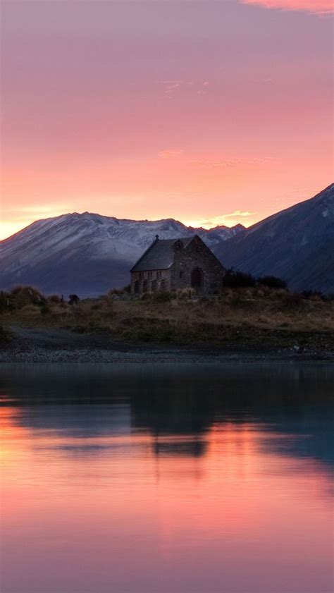 New Zealand Sunrise Lake Mountains Iphone Wallpapers Free Download