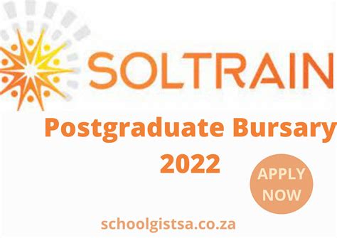 Soltrain Postgraduate Bursary 2022 Schoolgistsa