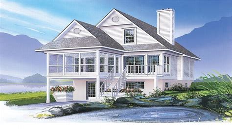 Coastal House Plans For Narrow Lots Captivating Waterfront Home Plans