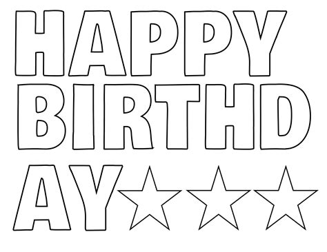 happy birthday banner in printable letters birthday banner template