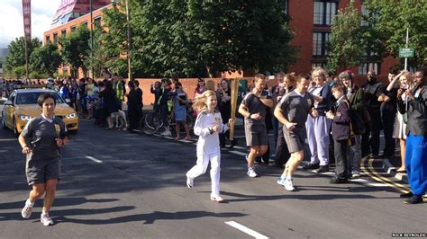 Bbc News In Pictures Olympic Torch In Derbyshire
