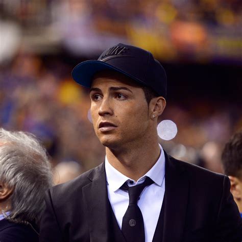 Cristiano Ronaldo Rocks A Baseball Cap At The Copa Del Rey Bleacher