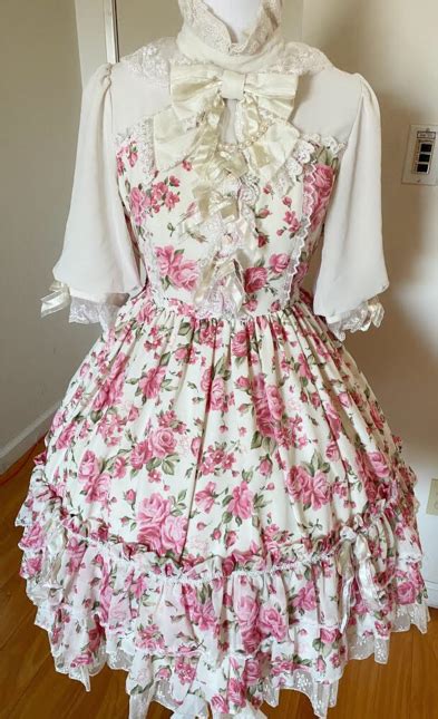 Angelic Pretty Dramatic Rose Op One Piece Lace Market Lolita