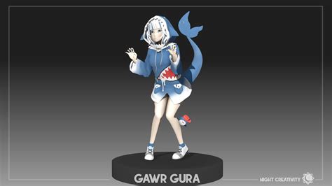 Gawr Gura Anime Figure 3d Model 3d Printable Cgtrader