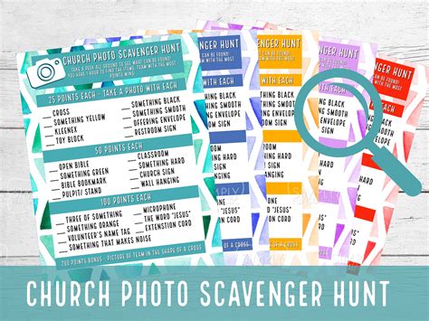 Church Photo Scavenger Hunt Bible Scavenger Hunt Photo - Etsy