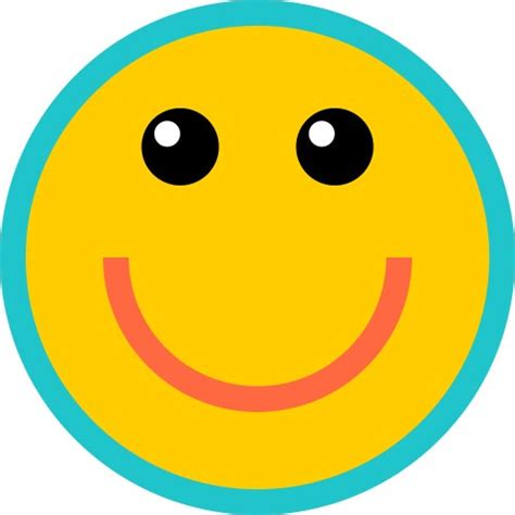 Happy Smiley Smiling Face Flat Style Royalty Free Vector