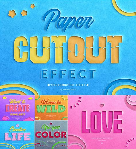 Paper Cut Out Text Effect Free Download