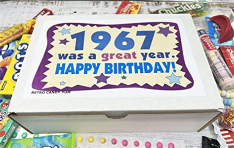 Retro Candy Yum 1967 55th Birthday T Box Of Nostalgic Candy Mix From