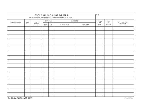 Da Form 5519 R Fill Out Sign Online And Download Fillable Pdf