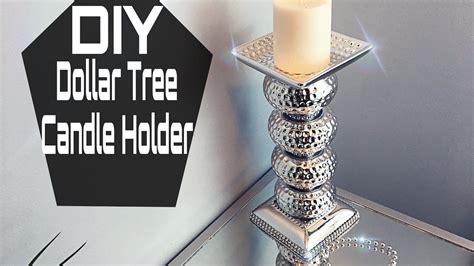 DIY GLAM Mirrored Candle Holder Mirror Candle Holders Dollar Tree