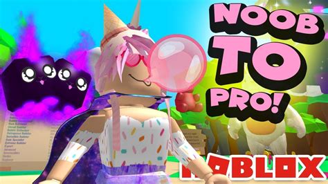 Noob To Pro With Sabrinabrite Roblox Bubble Gum