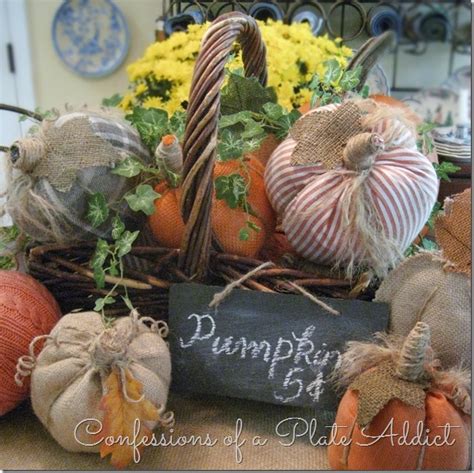 Confessions Of A Plate Addict Easy Fabric Pumpkins Three Ways