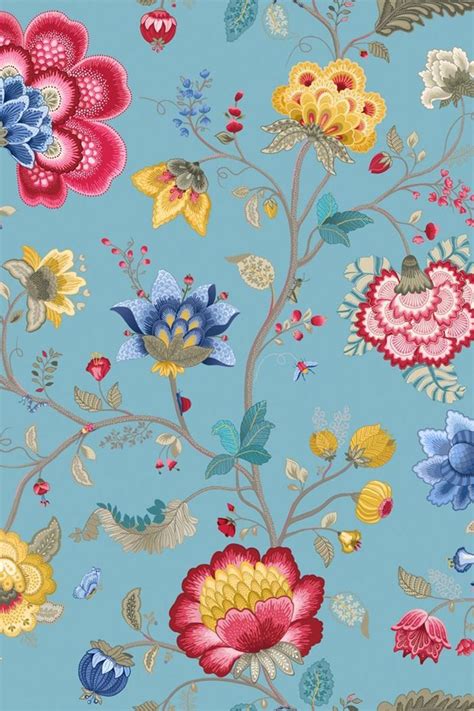 Check spelling or type a new query. Floral Fantasy wallpaper light blue | Pip Studio the Official website