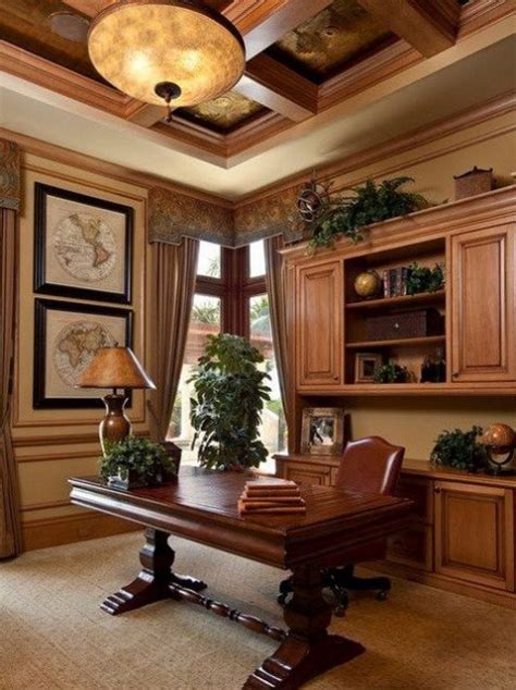 Whether or not he intends to meet with clients in the office will also dictate how the décor should be chosen. 50 Dramatic Masculine Home Office Designs | ComfyDwelling.com