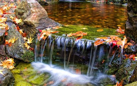 Beautiful Butchart Gardens Waterfall Nature Scenery Wallpaper 4826