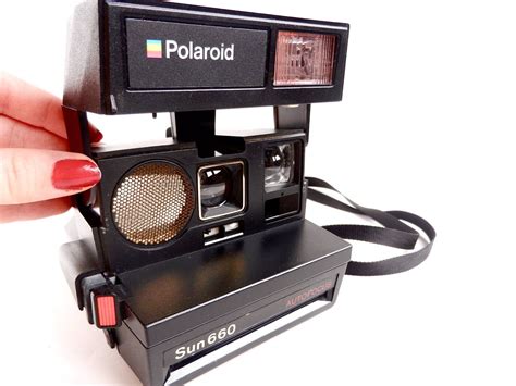 Vintage Polaroid Camera Black Polaroid Sun 660 Autofocus Etsy