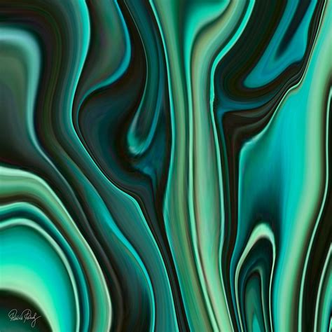 Blue Green Abstract Art