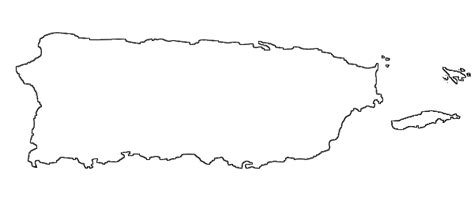 Mapa De Puerto Rico En Blanco Sketch Coloring Page