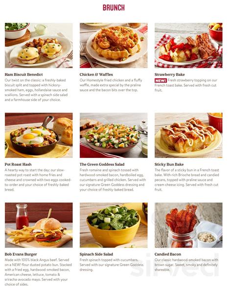 Bob Evans Menu Printable