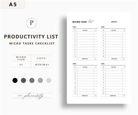 Productivity Planner A5 To Do List Printable Success Etsy India To
