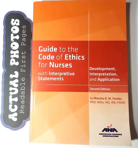 Guide To The Code Of Ethics For Nurses With Interpretive Statements Nd Edition Picclick