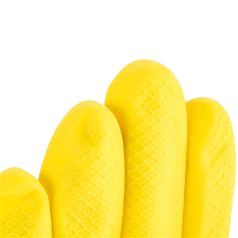 Medium Multi Use Yellow Rubber Fully Lined Gloves Pair Pack