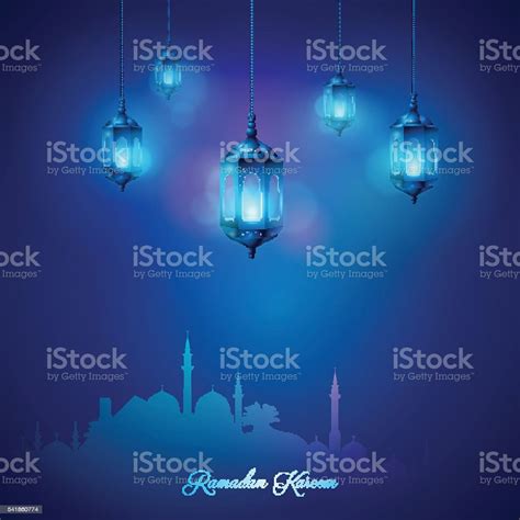 Lampu Arab Dan Masjid Perayaan Islami Latar Belakang Ucapan Ramadhan