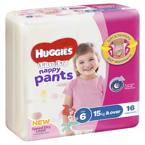 Buy Huggies Ultra Dry Nappy Pants Size 6 Junior Girl At Mighty Ape Nz