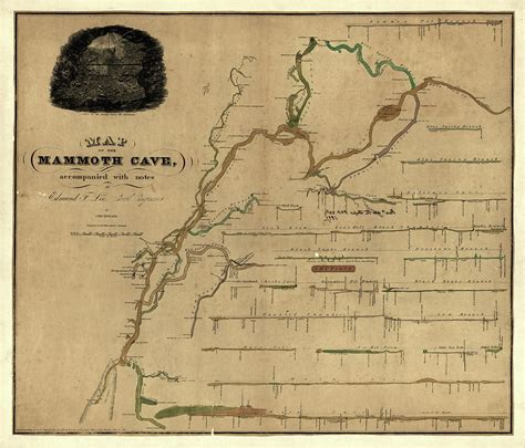 Map Of Mammoth Cave 1835 Photograph By Andrew Fare Pixels