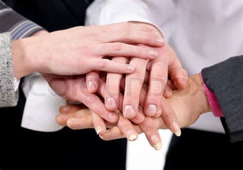 Group Handshake Stock Image Colourbox
