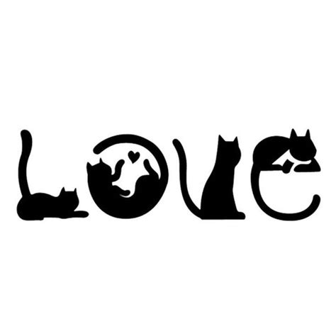 Cat LOVE svg Cats spelling out Love Cat svg digital | Etsy