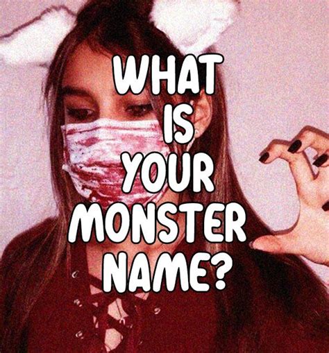What Is Your Monster Namenight Ghoul Monster Names You Monster