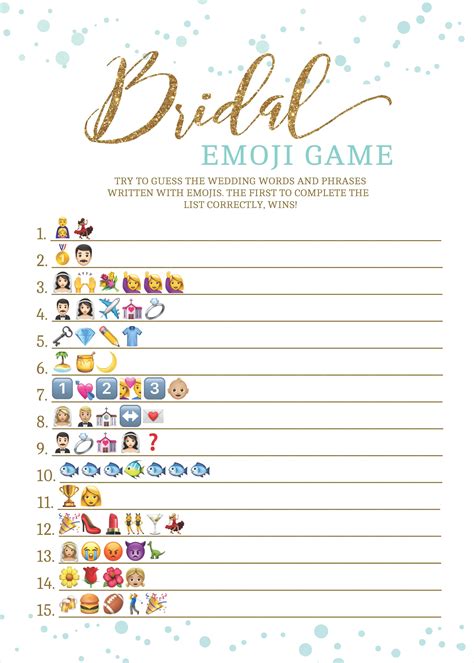 Printable Emoji Pictionary Game For Bridal Shower Pri Vrogue Co