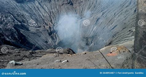 Mount Bromo Crater On Bromo Tengger Semeru National Park Stock Image