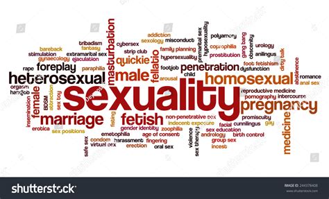 Word Cloud Illustrating Words Related To Human Sexuality Stock Vector