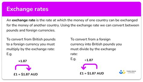 Exchange Rates Gcse Maths Steps Examples And Worksheet