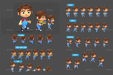 3d Rendered Game Character Sprites 08 Game Character Sprite