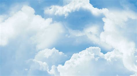 Light Blue Sky With White Clouds 1920x1080 Download Hd Wallpaper