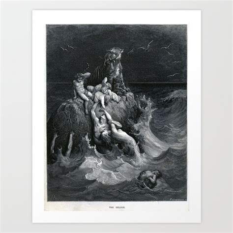 The Deluge By Gustave Dore Art Print By Ellis Illustrations Society6