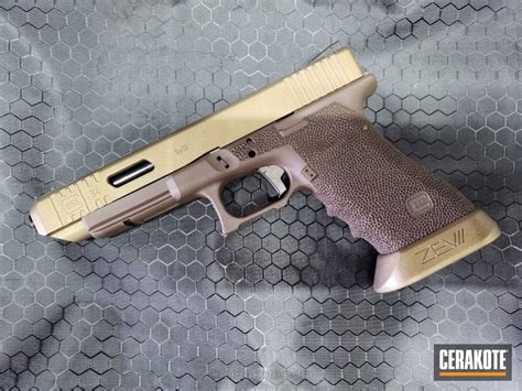 Two Toned Burnt Bronze And Barrett Bronze Glock 34 By Web User Cerakote