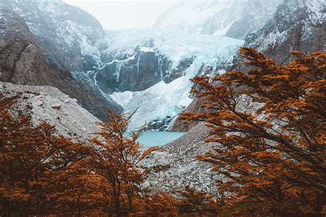 Hd Wallpaper El Chalten Argentina Mountains Lake Trees Cold