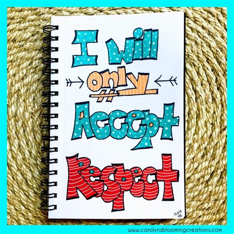 I Will Only Accept Respect Mantra Respect Art Finding Yourself
